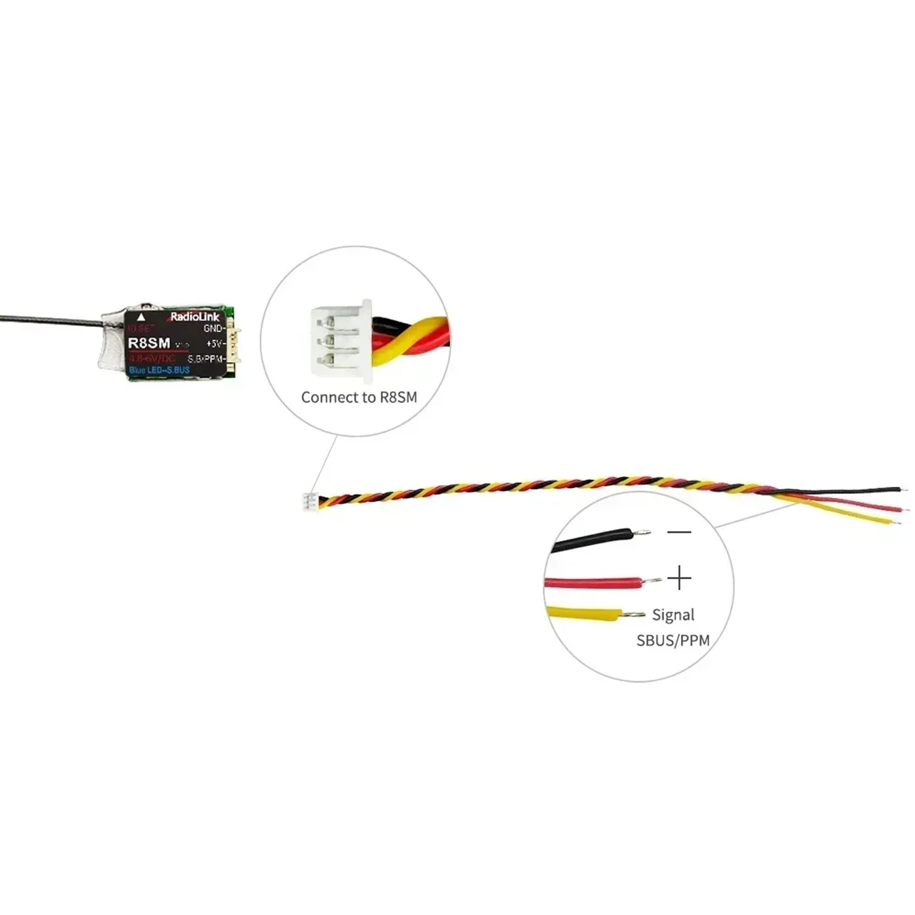 Receiver Sbus 8Ch - جهاز استقبال راديولينك R8SM صغير بـ