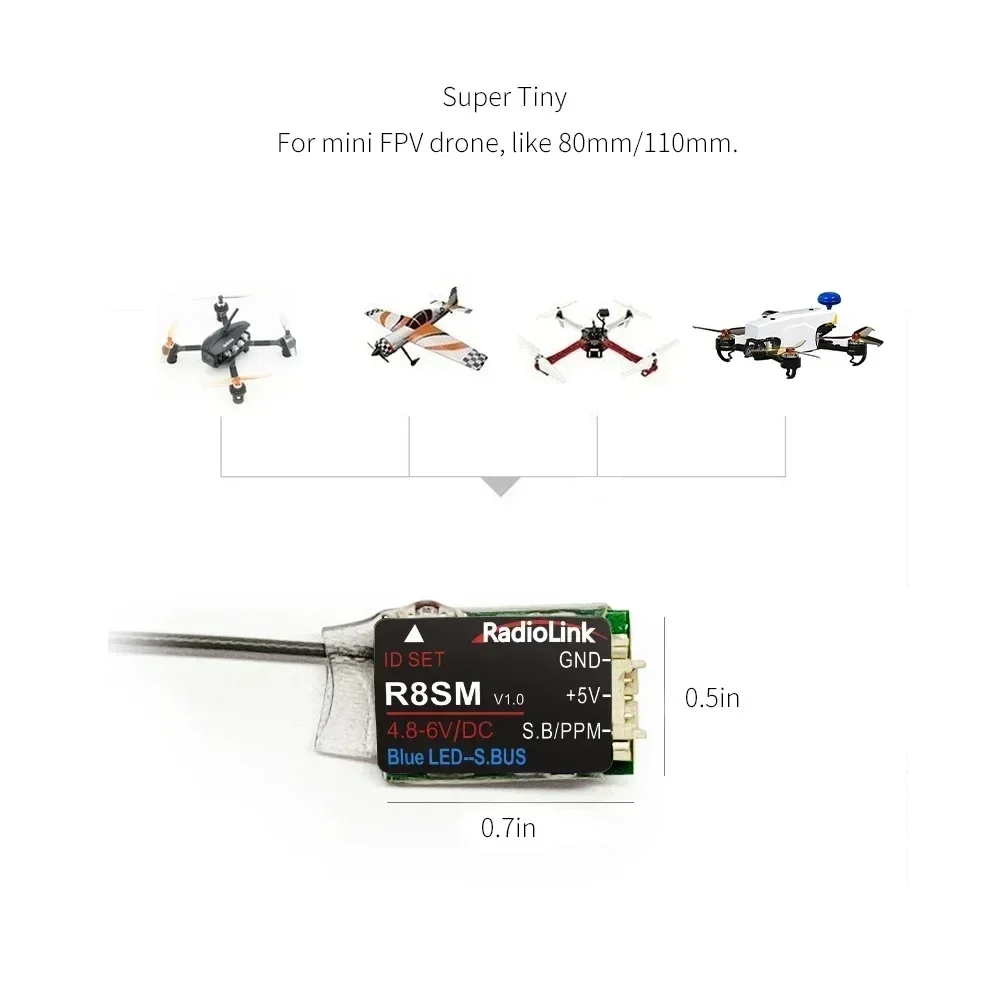 جهاز استقبال راديولينك R8SM صغ - مراجعة Receiver Sbus 8Ch وسعره