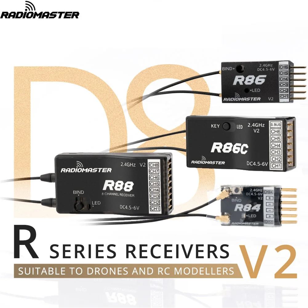 جهاز استقبال راديوماستر R81 R8 - مراجعة Receiver Sbus 8Ch وسعره
